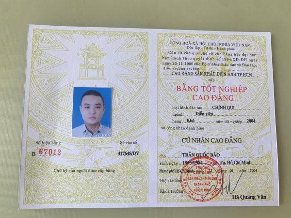 Mua Bằng Cao Đẳng Thật 100% Uy Tín 