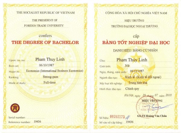 Bằng đại học giá 2 triệu nhưng đạt tiêu chuẩn
