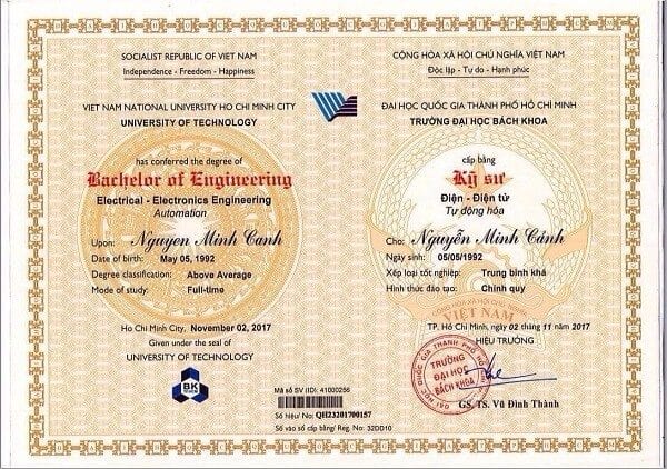 Giá cả phụ thuộc vào trường, yêu cầu của bạn