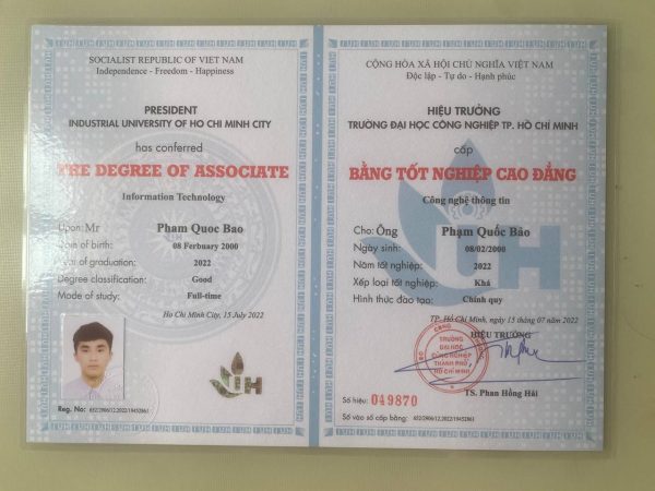Mua Bằng Cao Đẳng Thật 100% Uy Tín 