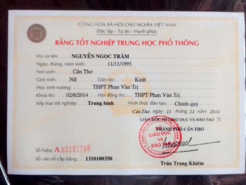 Làm Bằng Cấp 3 Tại Cần Thơ Giá Rẻ