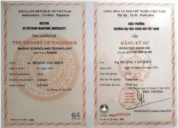 Làm Bằng Đại Học Hàng Hải Uy Tín Chất Lượng