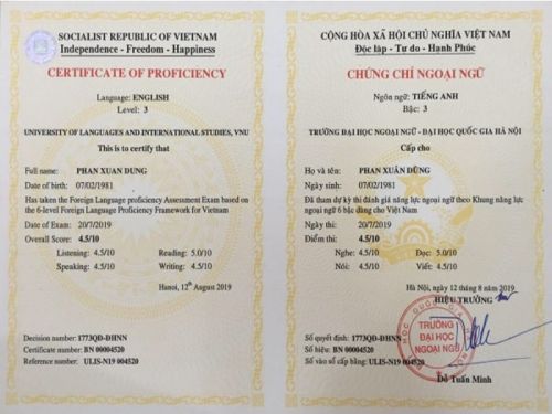Nhận Làm Bằng Tiếng Anh A1 - B1 Uy Tín Không Đặt Cọc