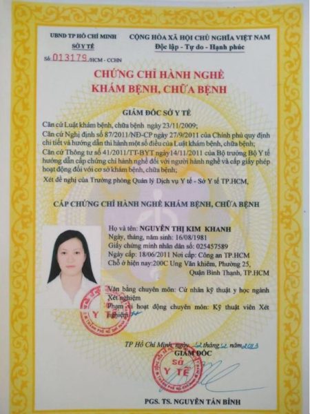 Chất lượng khi làm chứng chỉ hành nghề Y đạt chuẩn chi tiết