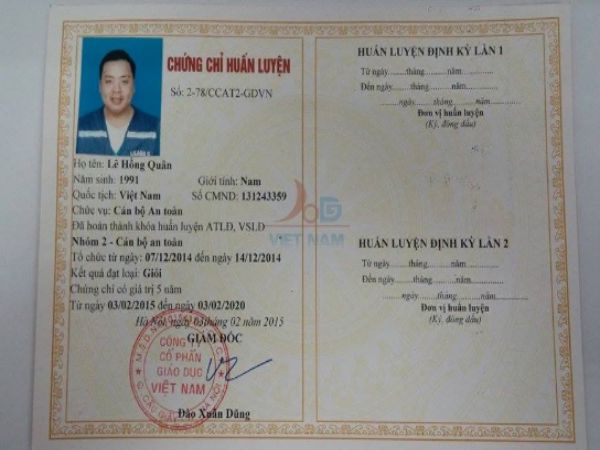 Làm Chứng Chỉ An Toàn Lao Động Tại Bao Xin Việc